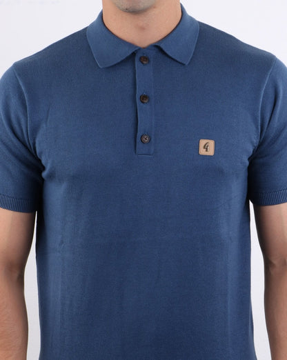 Gabicci Vintage Jackson Polo Storm Blue