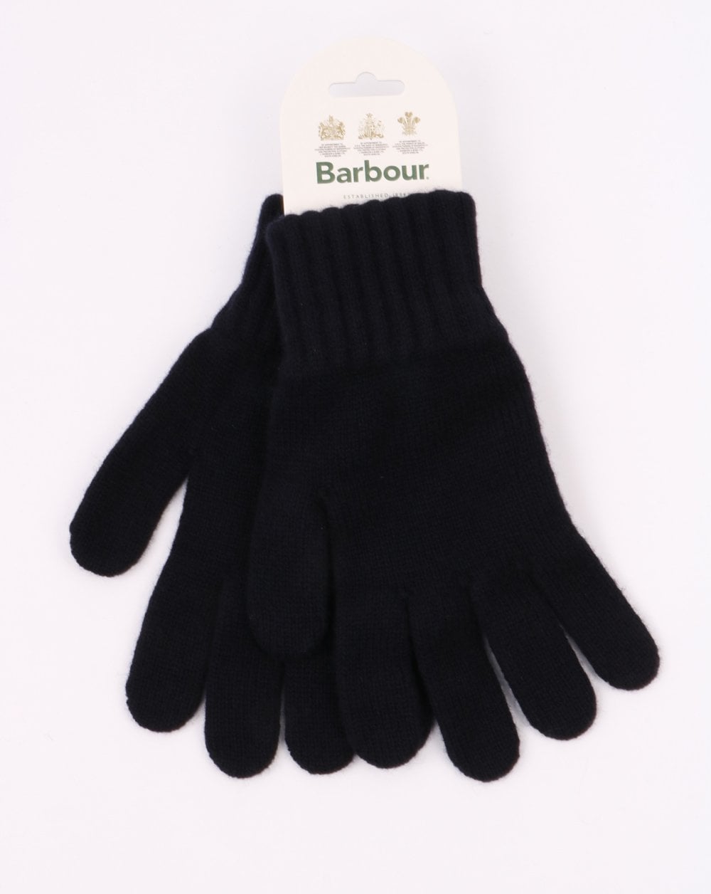 Barbour Lambswool Gloves Navy