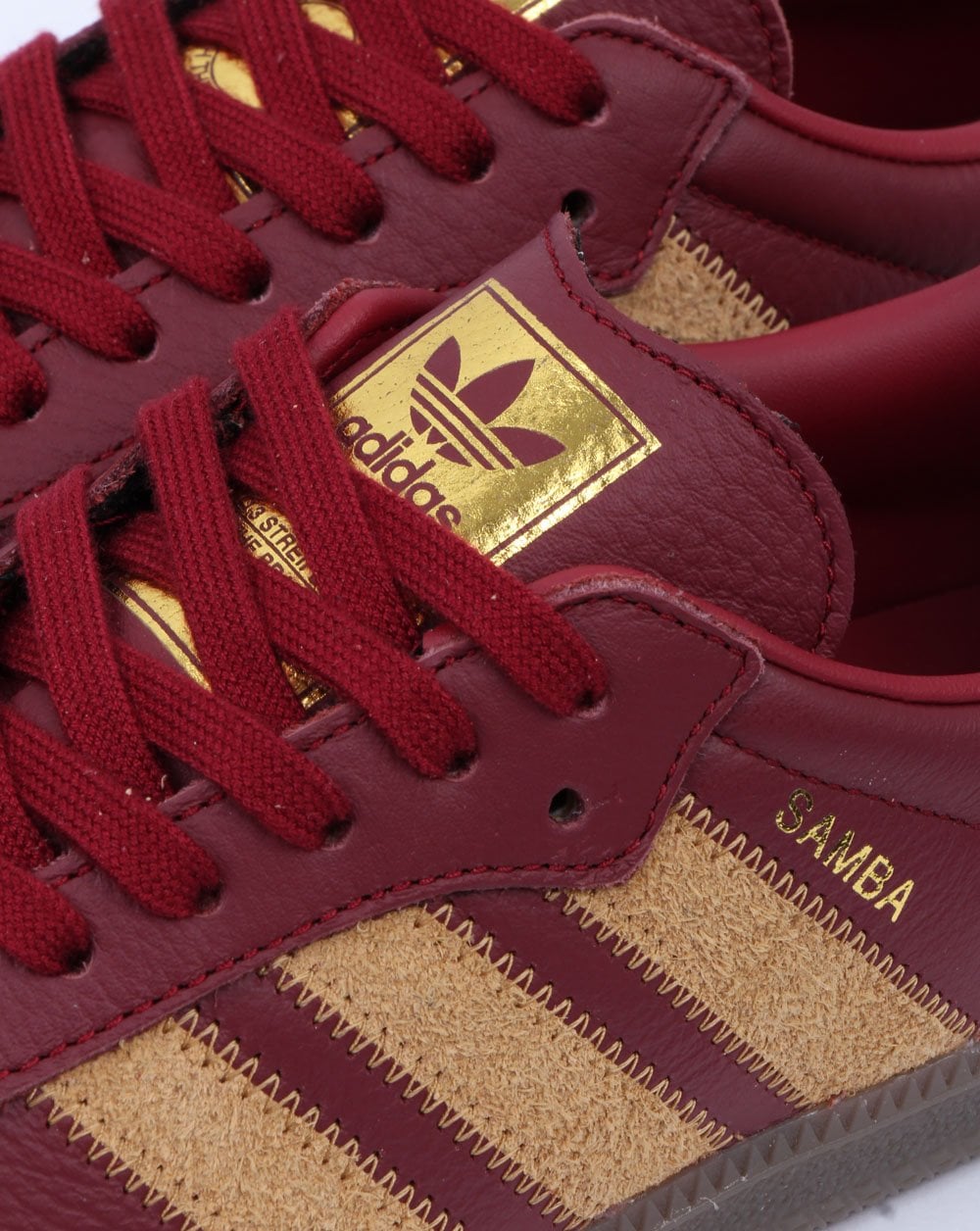Adidas Samba Og Ft Trainers Burgundy/Gold