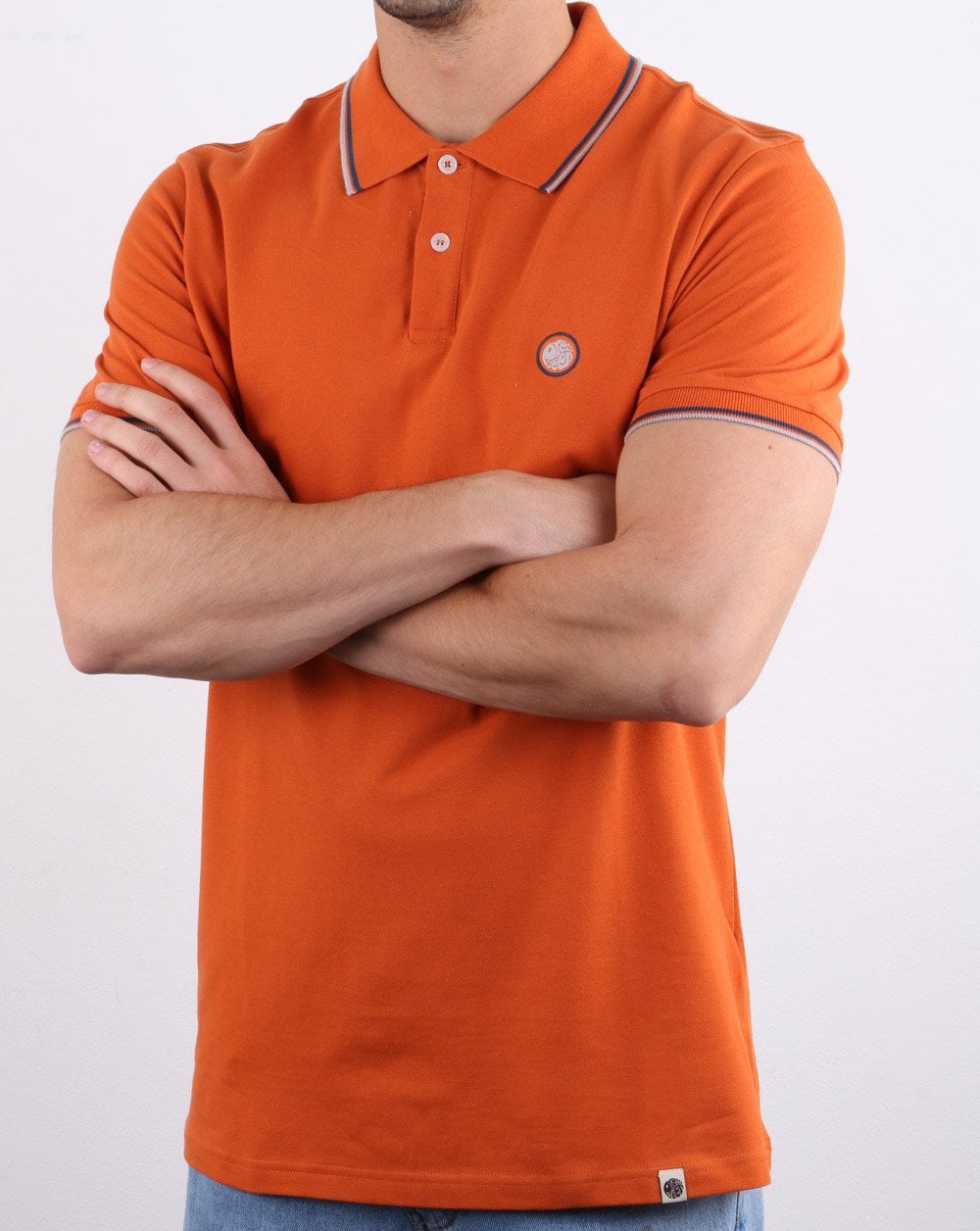 Pretty Green Barton Polo Shirt Burnt Orange