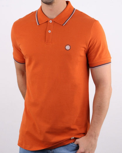 Pretty Green Barton Polo Shirt Burnt Orange