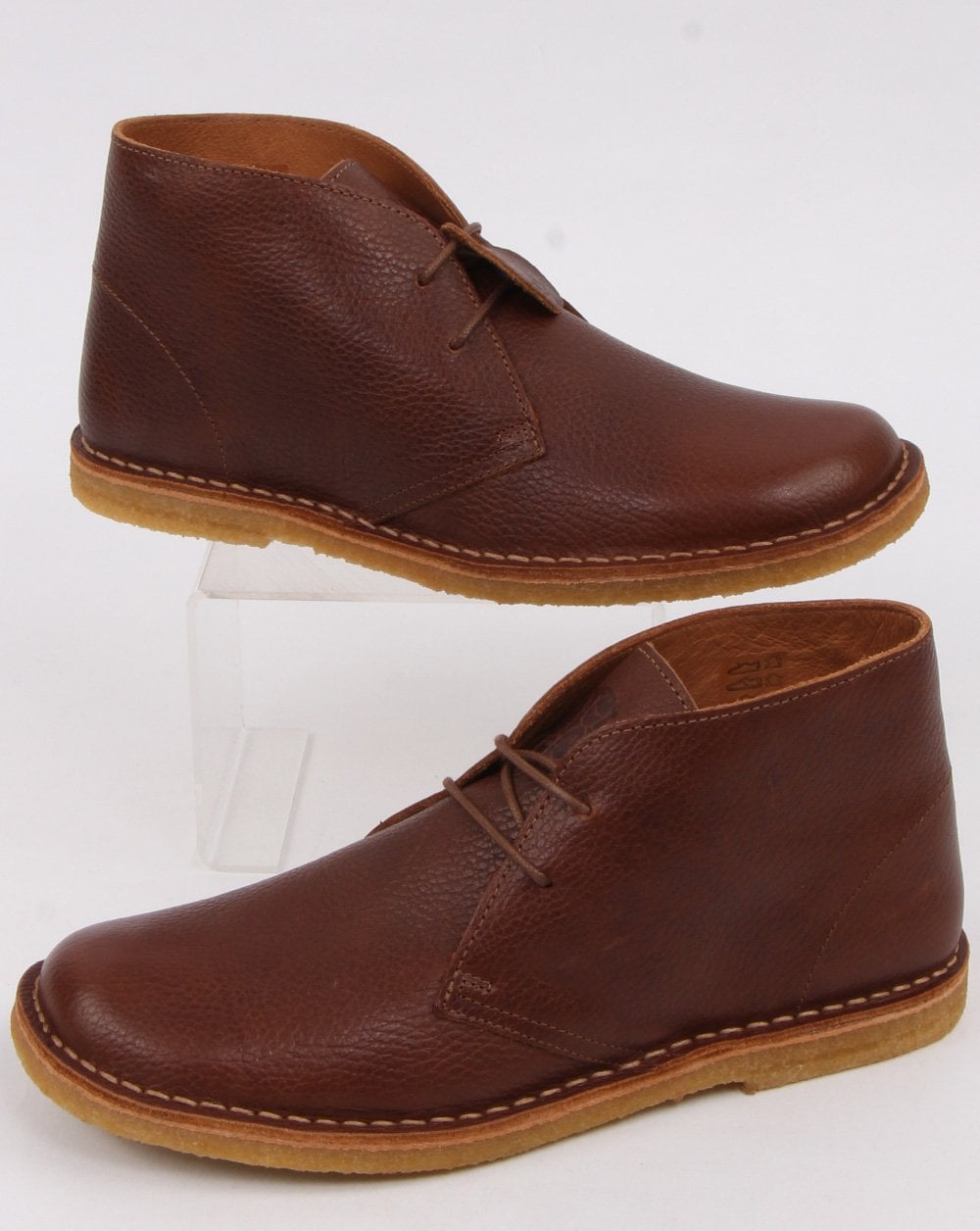 Pretty Green Leather Desert Boot Tan