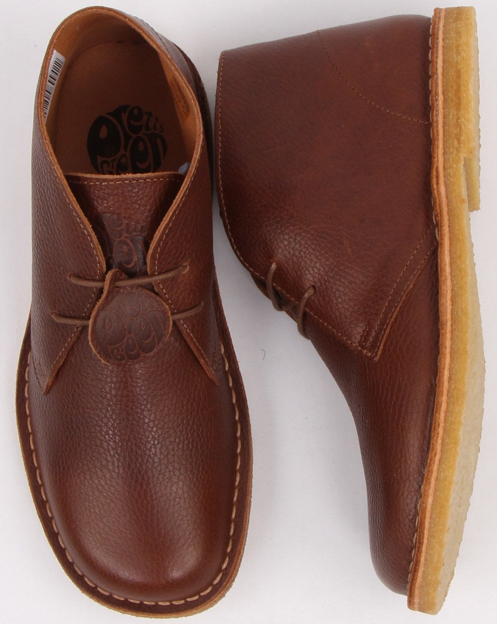 Pretty Green Leather Desert Boot Tan