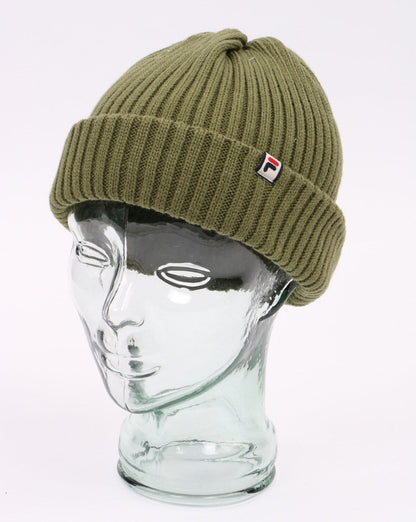 Fila Vintage Ribbed Beanie Dusty Olive