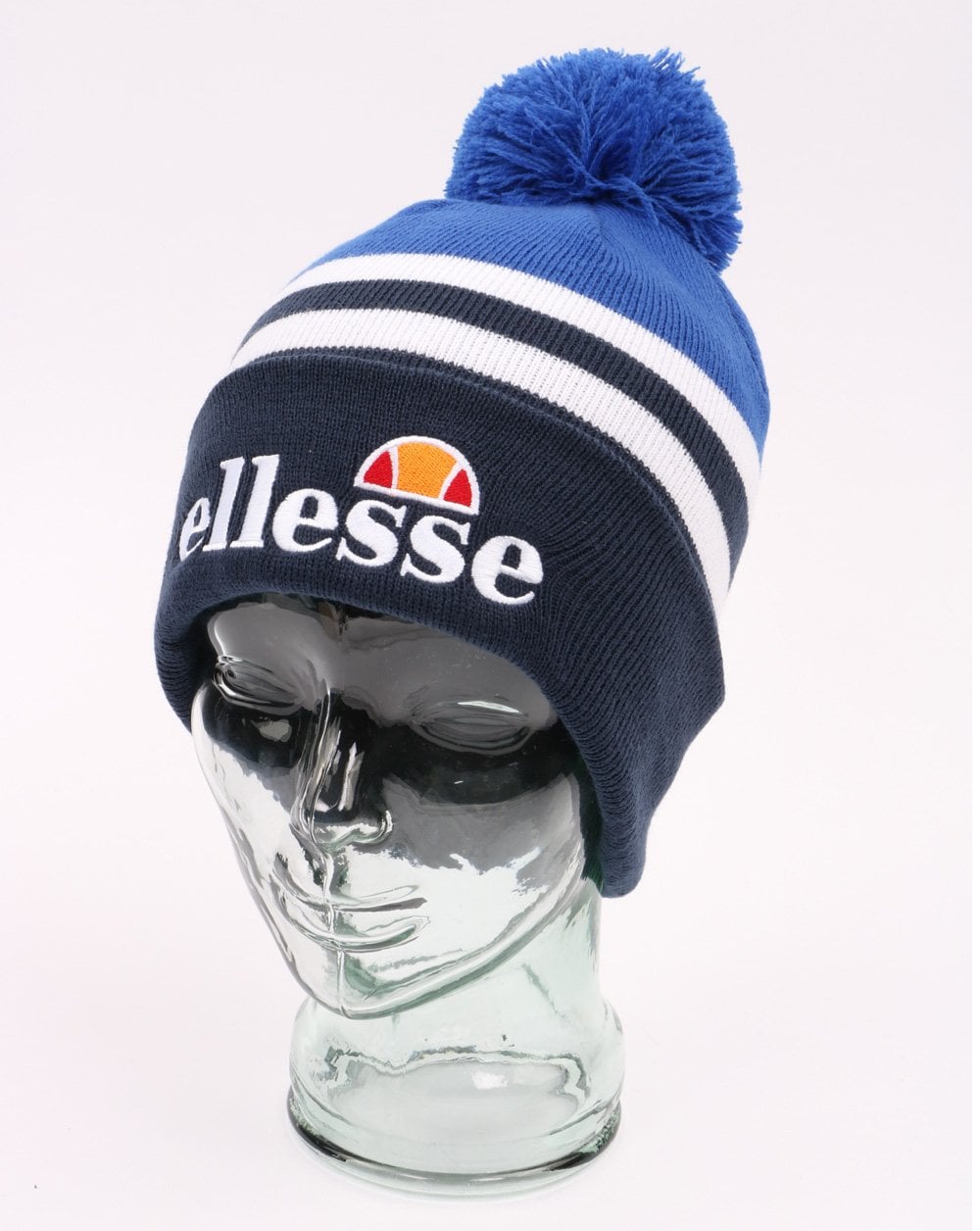 Ellesse Meddon Bobble Hat Beanie Blue and Navy