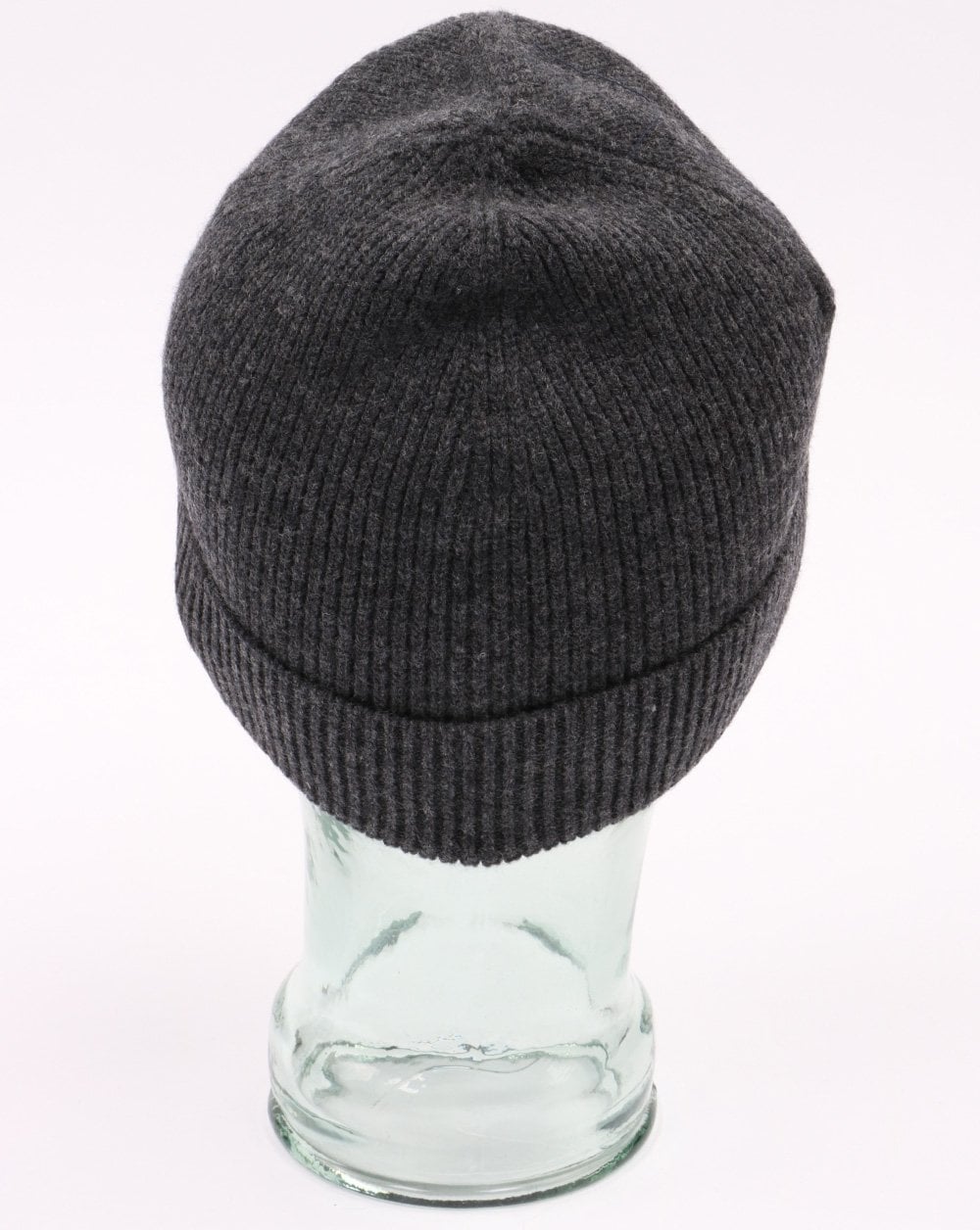 Lacoste Turn Up Ribbed Wool Beanie Dark Grey