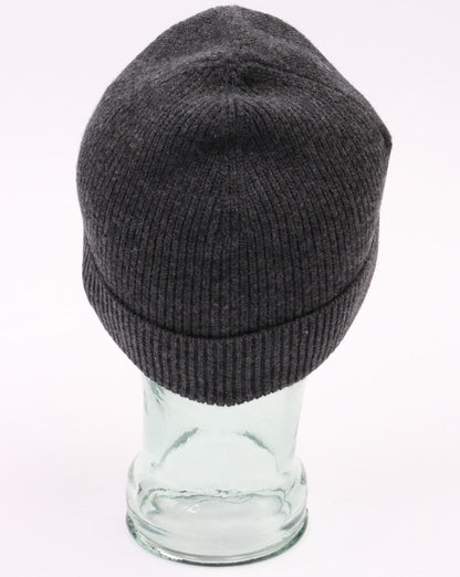 Lacoste Turn Up Ribbed Wool Beanie Dark Grey