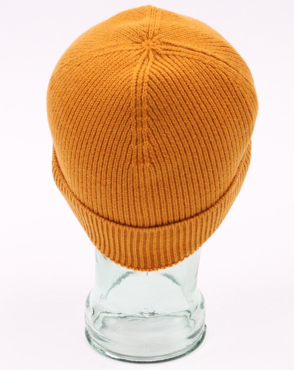 Lacoste Turn Up Ribbed Wool Beanie Mustard