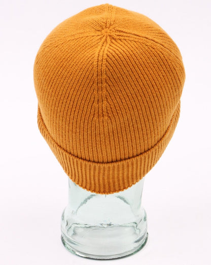 Lacoste Turn Up Ribbed Wool Beanie Mustard