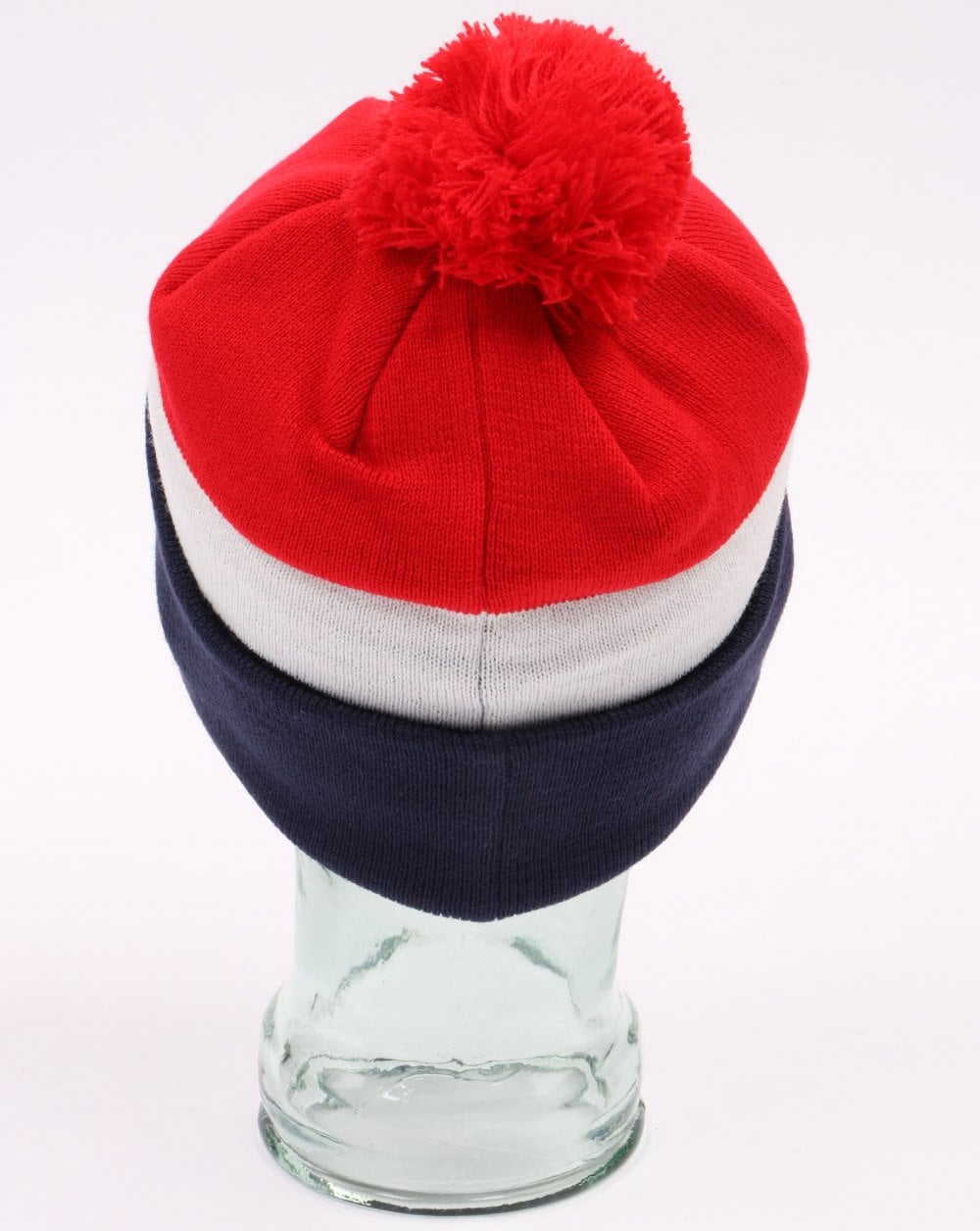 Fila Vintage Kato Jacquard Bobble Hat Beanie Navy