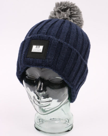 Weekend Offender Gerardi Bobble Hat Navy