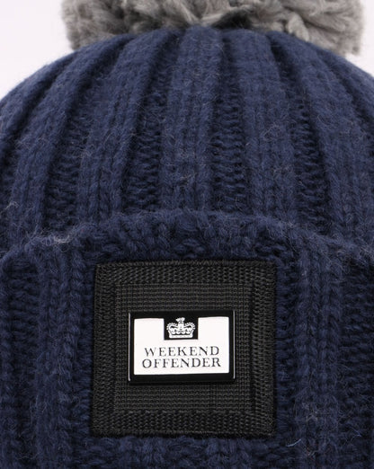 Weekend Offender Gerardi Bobble Hat Navy