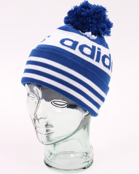 Adidas Originals Jacquard Bobble Hat Beanie Blue