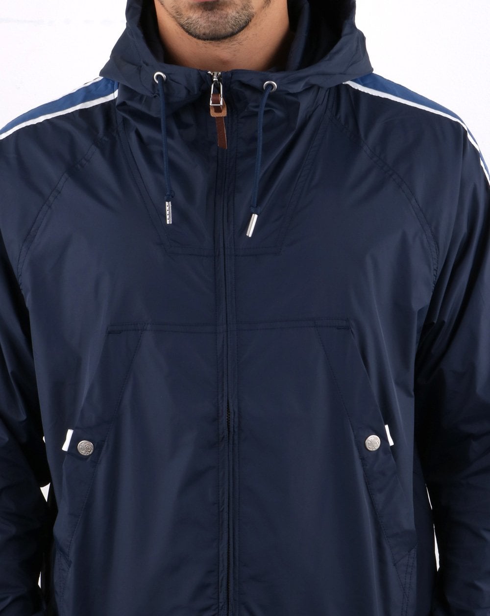 Pretty Green Zip Through Jacket Blue
