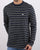 Pretty Green Brogan L/S Stripe T-shirt Navy