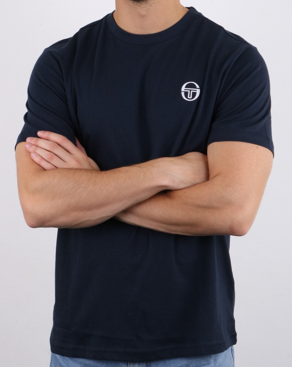 Sergio Tacchini Essentials T Shirt Navy/White
