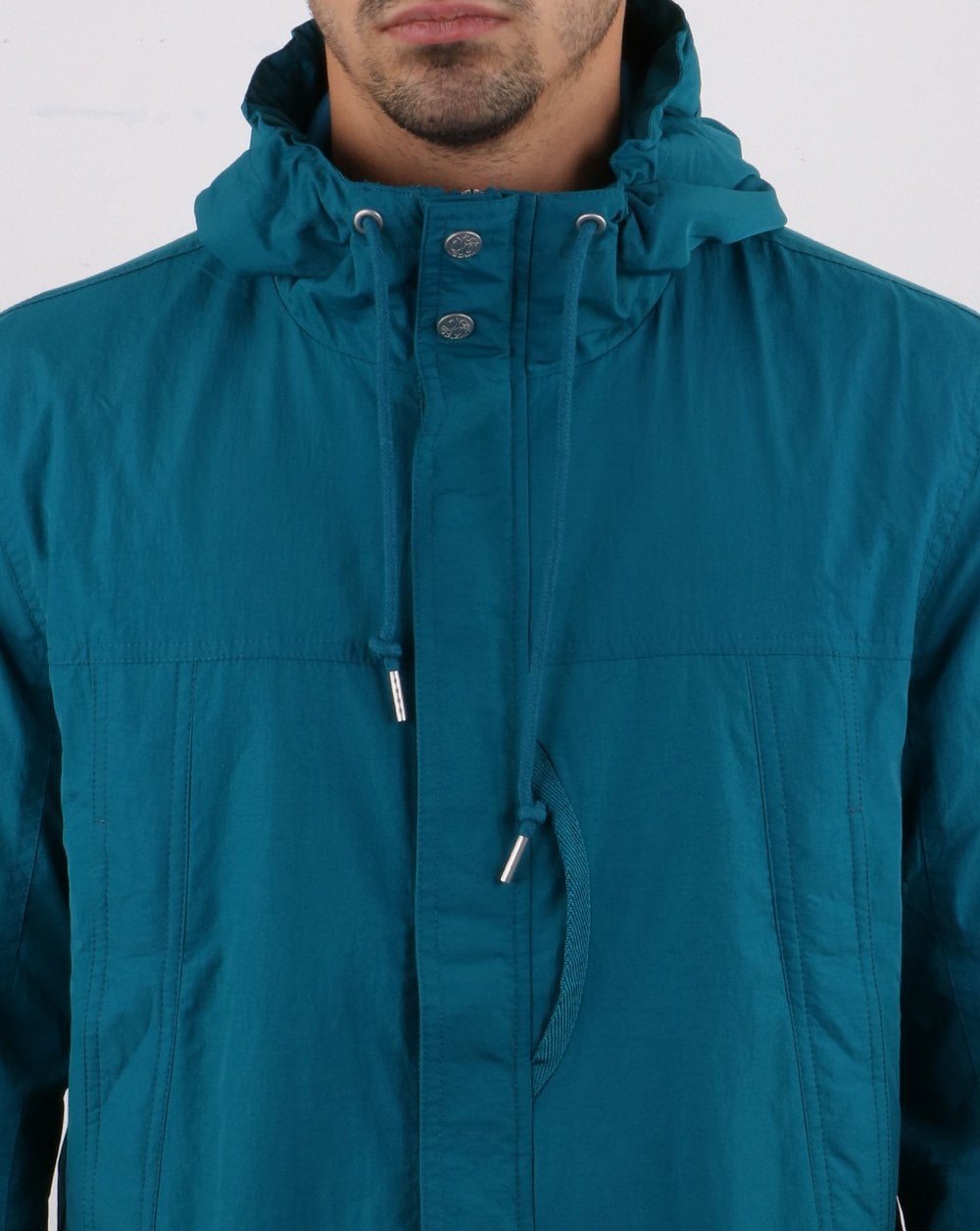Pretty Green Zip Through Hooded Jacket Blue