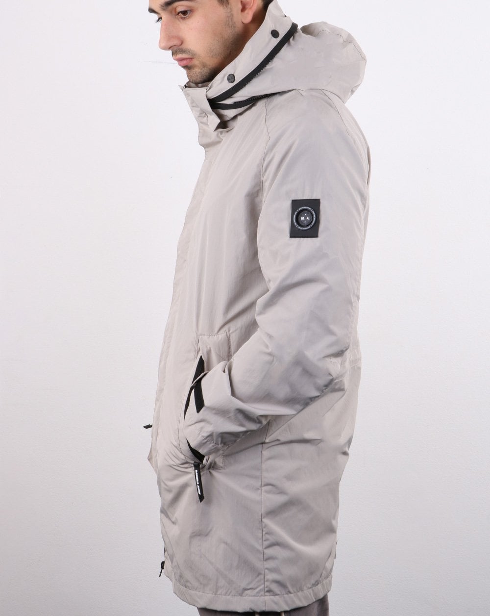 Marshall Artist Shimmer Fishtail Parka Stone