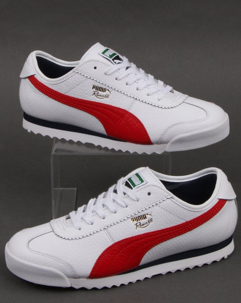 Puma Roma 68 Vintage Trainers White/Red