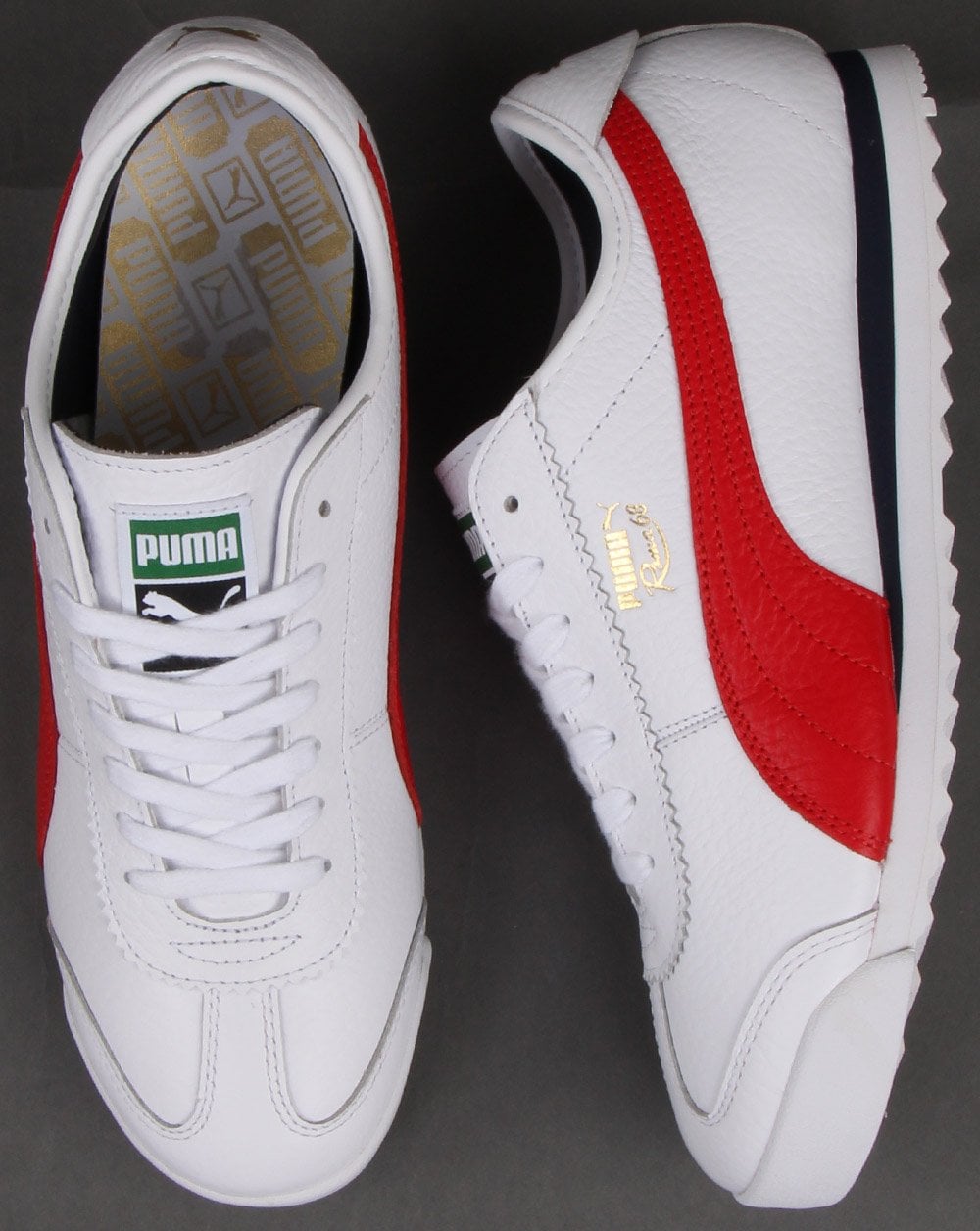 Puma Roma 68 Vintage Trainers White/Red
