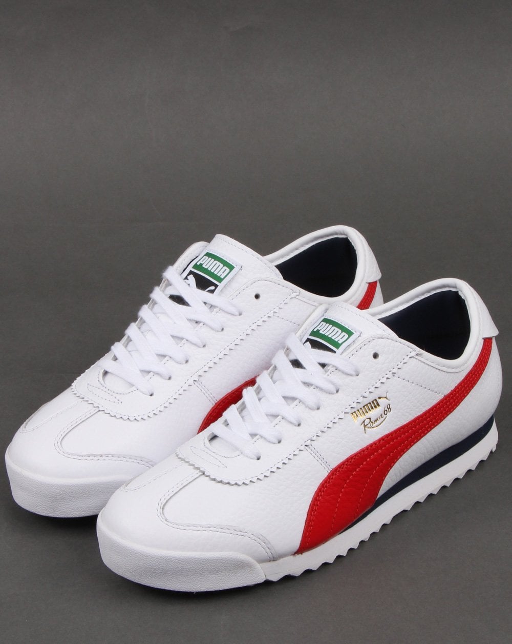 Puma Roma 68 Vintage Trainers White/Red