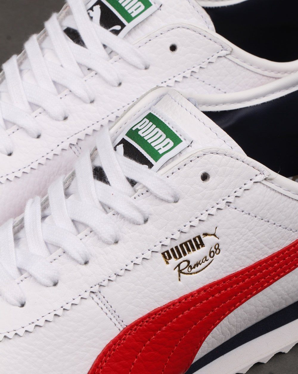 Puma Roma 68 Vintage Trainers White/Red