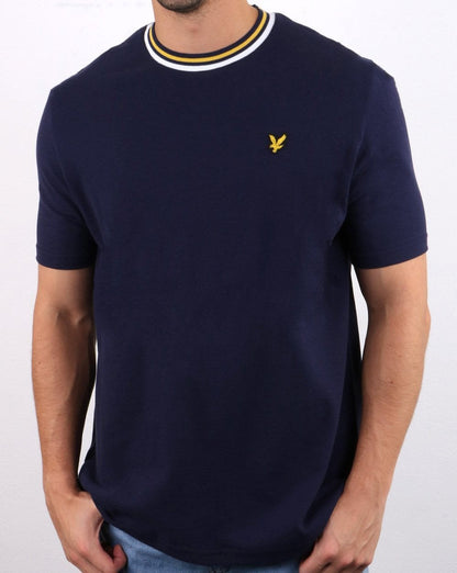 Lyle And Scott Multi Rib T-shirt Navy