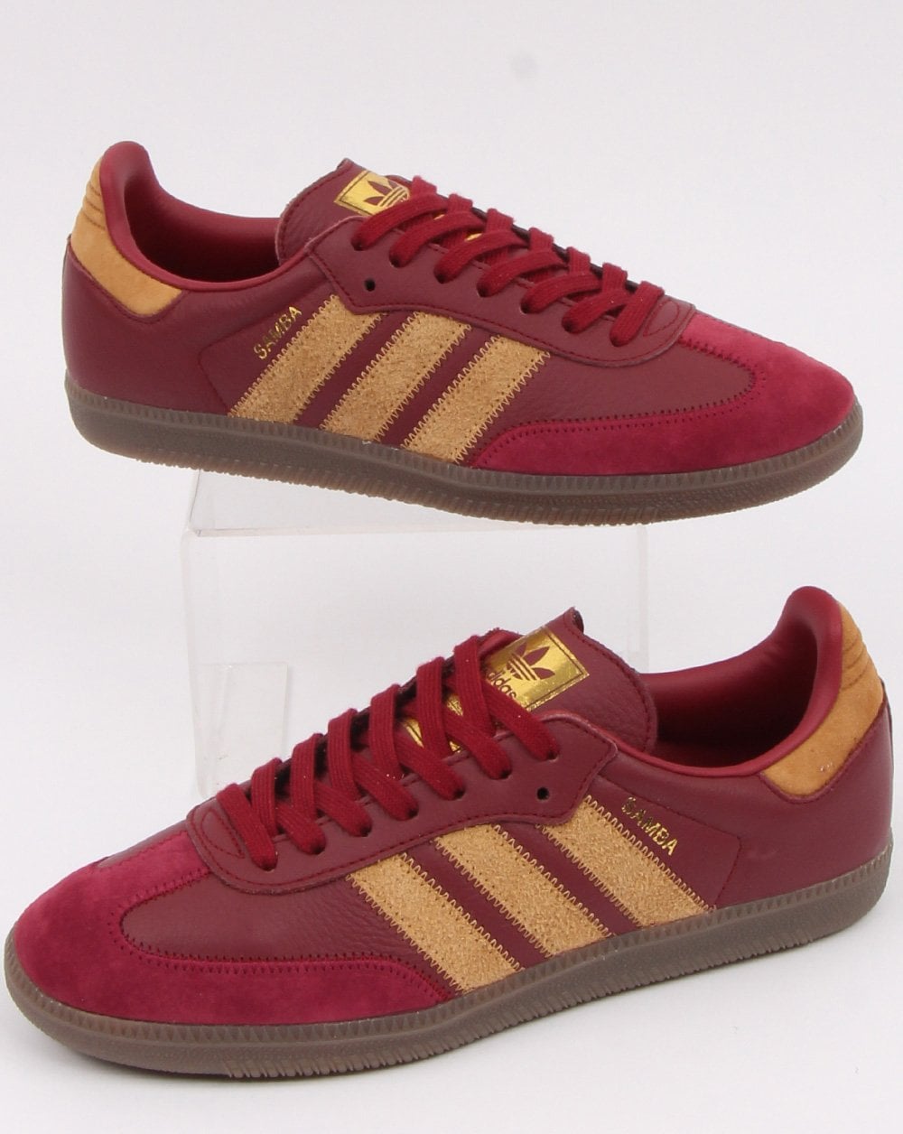 Adidas Samba Og Ft Trainers Burgundy/Gold