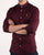 Lyle And Scott Slim Fit Poplin Shirt Burgundy