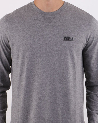 Barbour International Long Sleeve Logo Tee Grey