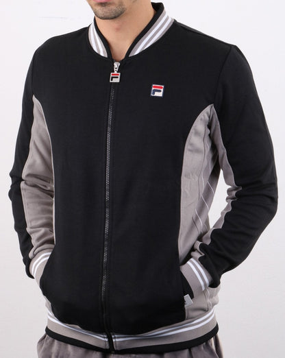 Fila Vintage Mk1 Settanta Track Top Black/Frost Grey/White