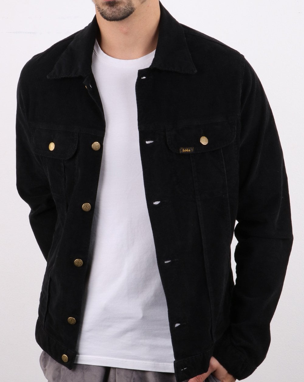 Lois Tejana Needle Cord Jacket Black