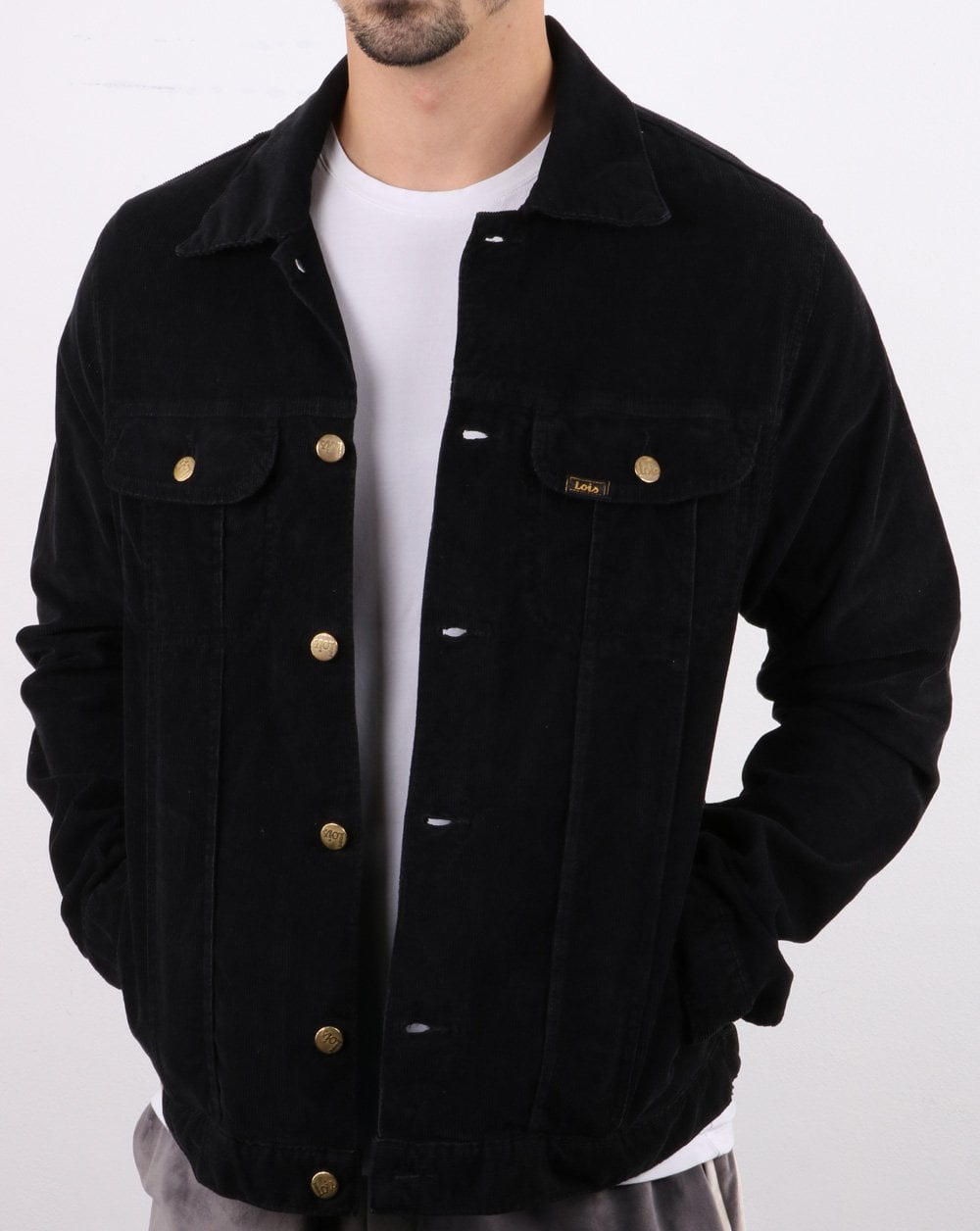 Lois Tejana Needle Cord Jacket Black