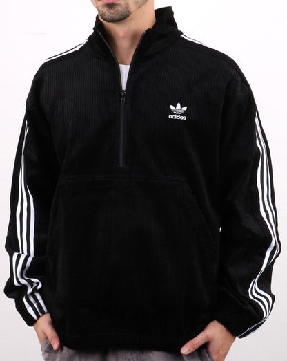 Adidas Originals Cord Half Zip Top Black