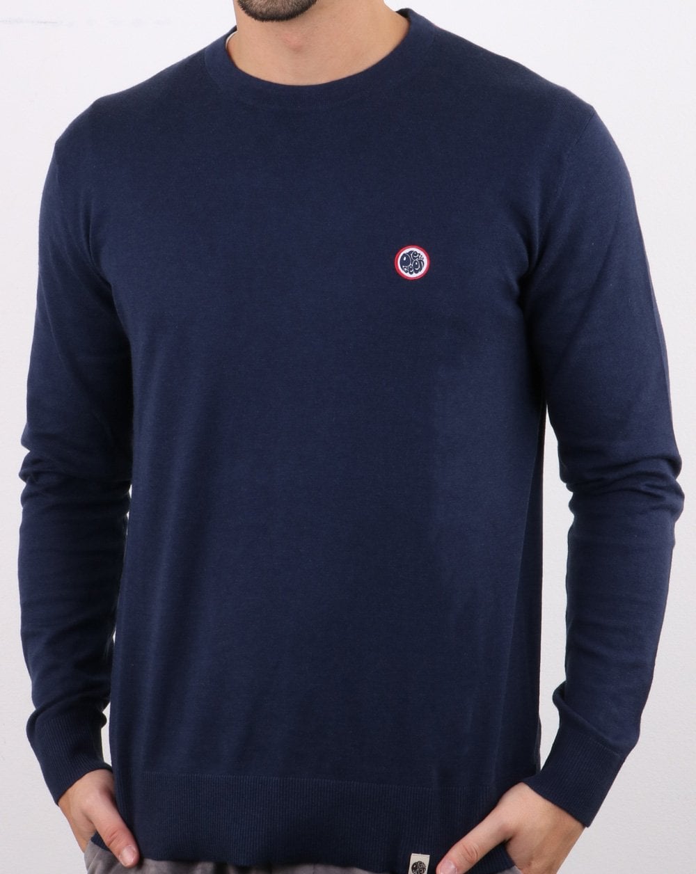 Pretty Green Hinchcliffe Crew Neck Jumper Navy