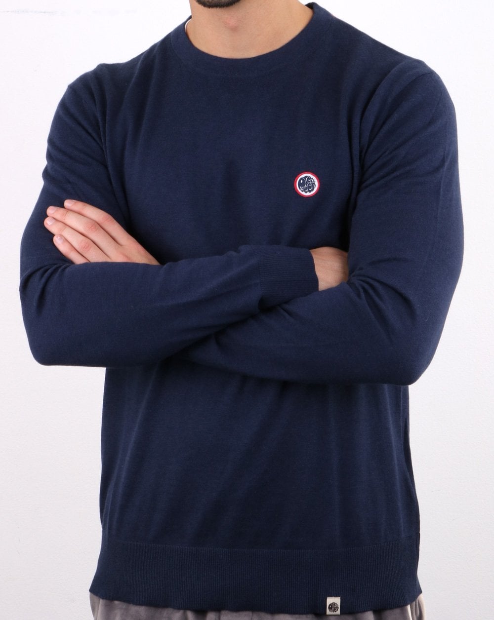 Pretty Green Hinchcliffe Crew Neck Jumper Navy