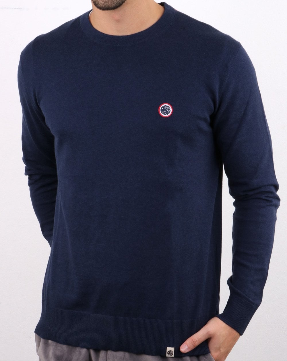 Pretty Green Hinchcliffe Crew Neck Jumper Navy