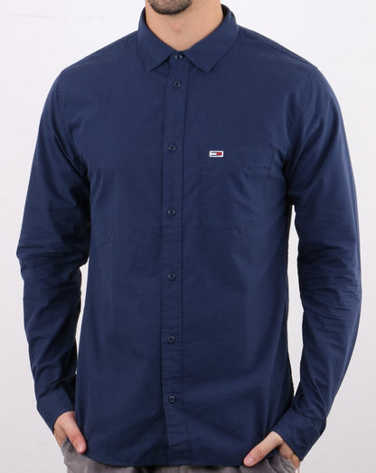 Tommy Jeans Poplin Shirt Navy