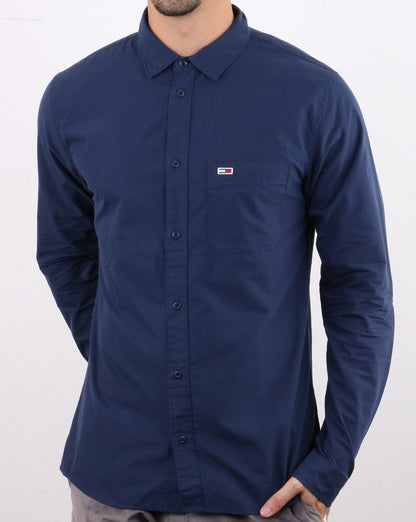 Tommy Jeans Poplin Shirt Navy