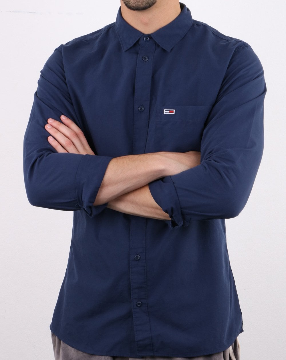 Tommy Jeans Poplin Shirt Navy