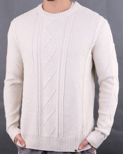 Pretty Green Latham Cable Knit Stone