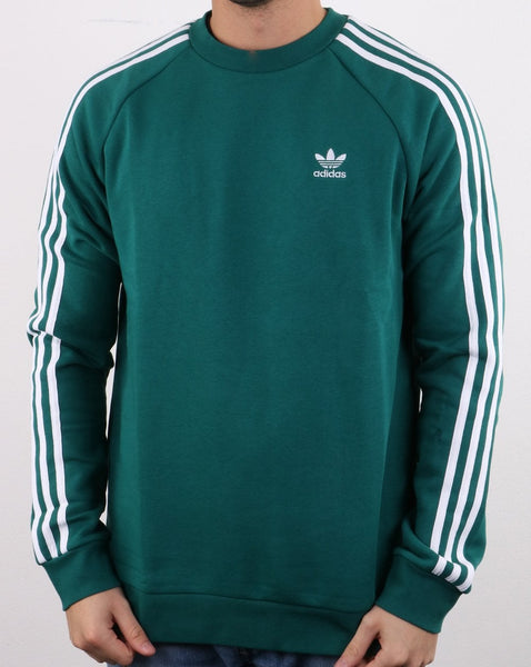 Adidas Originals 3 Stripes Crew Sweat Green