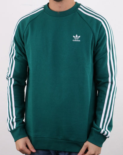 Adidas Originals 3 Stripes Crew Sweat Green
