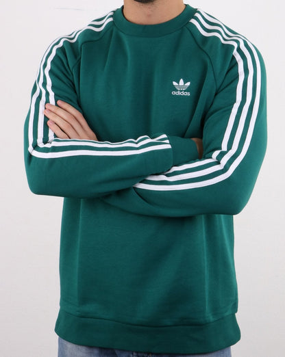 Adidas Originals 3 Stripes Crew Sweat Green