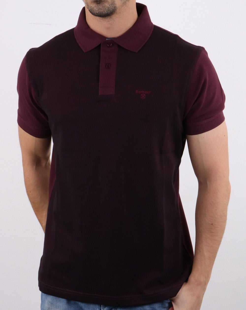 Barbour Bonar Polo Shirt Burgundy