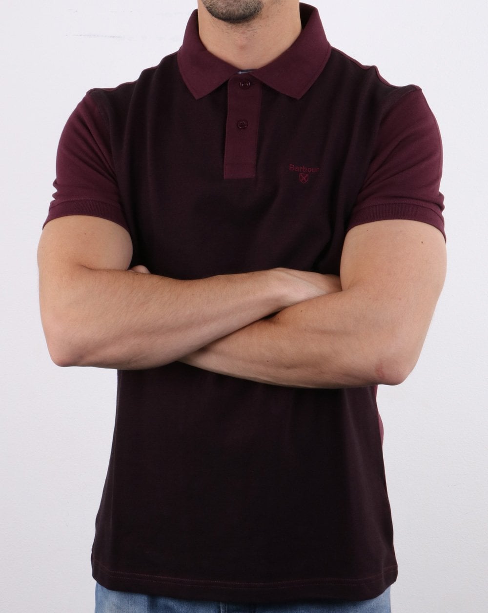 Barbour Bonar Polo Shirt Burgundy