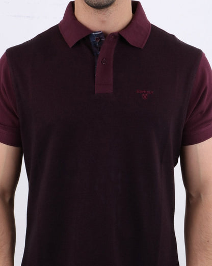 Barbour Bonar Polo Shirt Burgundy