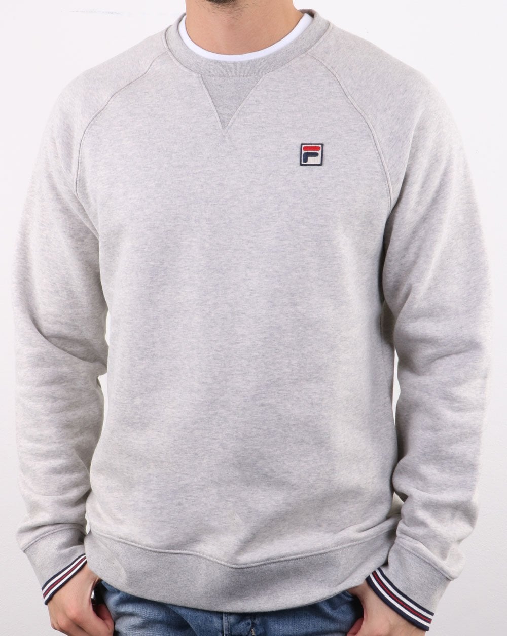 Fila Vintage Crew Sweat Light Grey Marl