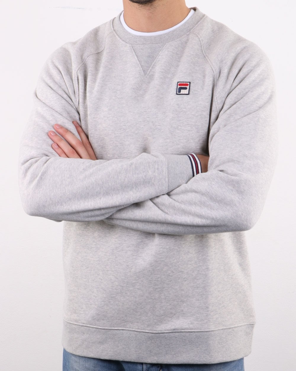 Fila Vintage Crew Sweat Light Grey Marl