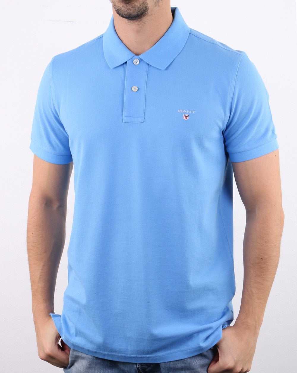 Gant Pique Rugger Polo Light Blue
